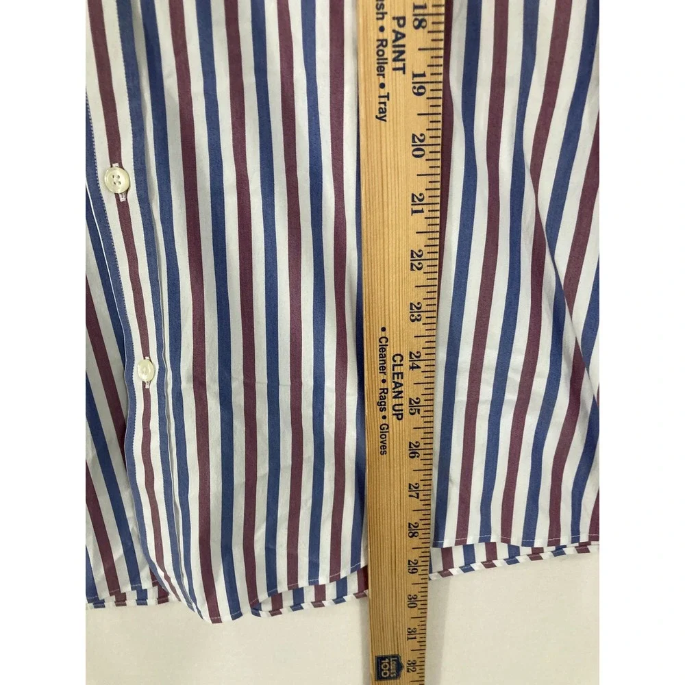 Brooks Brothers Shirt Large Regent Fit Multi Color Striped Cotton Blend Preppy‎